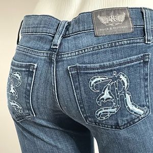 Rock & Republic Blue Straight Leg Jeans